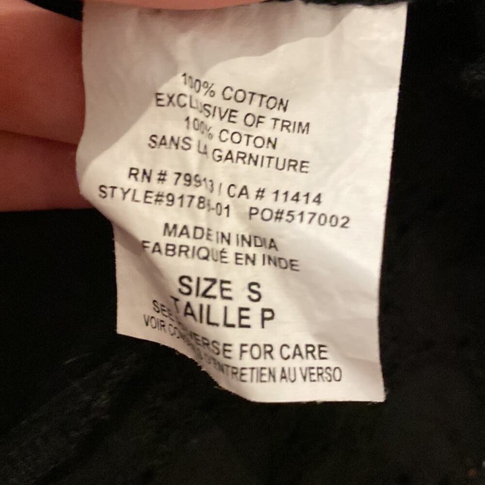 Motherhood Maternity Black Eyelet Sleeveless Midi Dress Sz S Cotton Tiered Hem - Picture 5 of 12